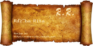 Rába Rita névjegykártya